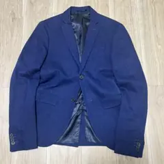 春夏 美品 H&M リネン混 麻 テーラードジャケット スーツ R-9063 