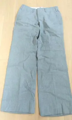 グレー ワイドレッグ スラックス