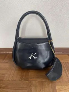 レザー ハンドバッグ ロゴ入りのサムネイル