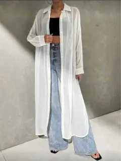 SHEIN ロングシアーシャツのサムネイル