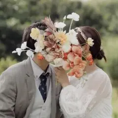 アーティフィシャルフラワー　ウェディングブーケ　ブートニア　セット