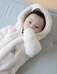 Kodomo BEAMS フリースロンパース アイボリー