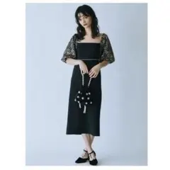 リリーブラウン パフスリーブドレス