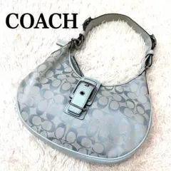 希少色✨COACH ソーホー シグネチャー ワンショルダー ライトブルー Y2K