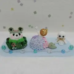 ハンドメイド 梅雨 ガーランド インテリア 編みぐるみ オブジェ かぎ針