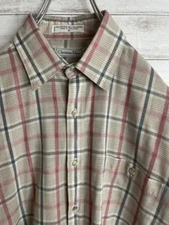 [クリスチャンディオール] カラーシャツ　チェック柄