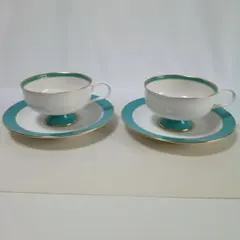 NAKAYAMA 中山陶器　金彩　ティー碗皿　ティーカップ＆ソーサー　2客セット