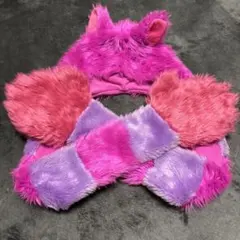チェシャ猫　マフラーキャップ　ディズニー