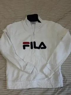 FILA ハーフジップ スウェット トレーナー ホワイト