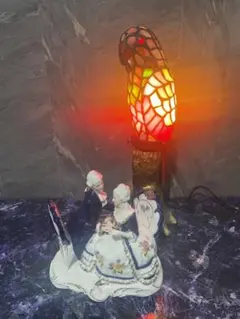 アンティークドームナンシー 木の実 色被せガラス 異色熔込花瓶 パート