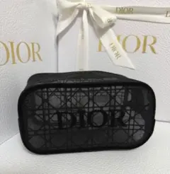 【DIOR】ディオール オリジナル メッシュポーチ　ブラック　箱あり