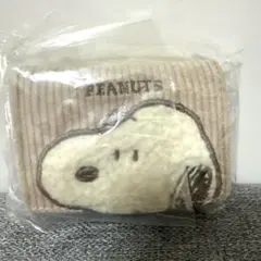 【新品】 PEANUTS スヌーピー 三つ折りミニ財布 ベージュ