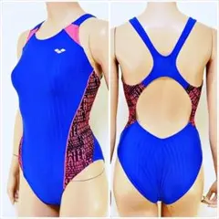 m*6様 SE4-B52☆L 美品 アリーナ 競泳水着 英字のクールな印象と鮮や