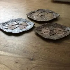 備前焼　三枚セット　値下げ不可のサムネイル
