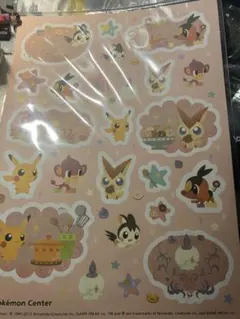 ポケモンセンター ステッカー シール ほのお・でんき