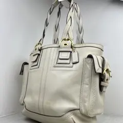 希少 コーチ 3way がま口 レザー ショルダーバッグ キスロック 