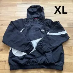 NIKE ナイキ ウィンドブレーカー ナイロンジャケット ハーフジップ 黒 XL