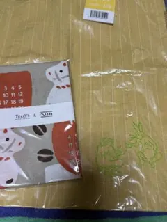 タリーズ ×かまわぬ　鳥獣戯画トート　手ぬぐいの2点セット