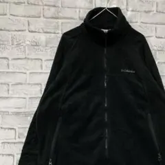 コロンビア　フリースジャケット　ブラックL ロゴ刺繍アウトドア0113