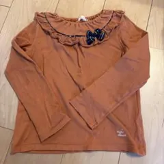 miki house オレンジ色 長袖カットソー 130