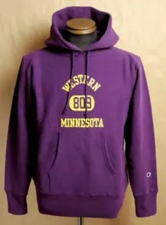 Championリバースウィーブ カレッジプリント　復刻 単色青タグ　パーカー