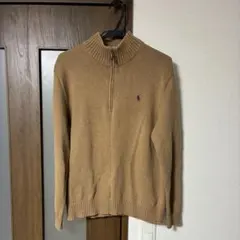 Polo Ralph Lauren ベージュ ジップアップ セーター L