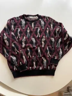 CROSSINGS ダイヤモンドパターン コットンセーター