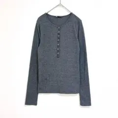 ザラ　ニット　M 長袖　グレー　薄手　シンプル　無地　カジュアル　春　秋