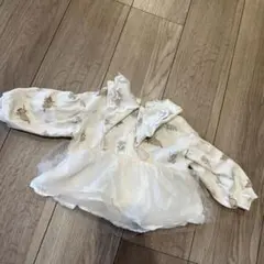 バンビ柄 ベージュトップス 80cm