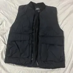ZARA ブラック キルティングベスト 9-10