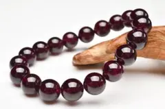 芳醇カラー◇高品質 ロードライトガーネット　9.5mm　天然石ブレスレット