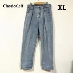 Classicalelf ウエストタックハイウエストデニム ストレートデニム