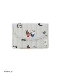 【Dick Bruna】キルティング総柄母子手帳ケースS（グレー）