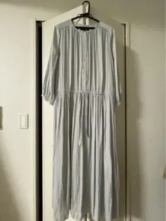 ANGELIEBE グレー 長袖 ロングワンピース M/L