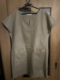 美品 chocol raffine robe カーキ シャツワンピース 半袖