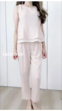 ARCHIVES セットアップ　ピンクベージュ