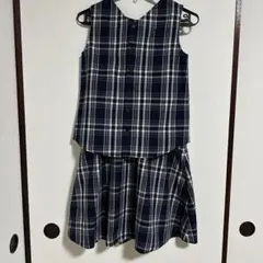 GU ジーユー セットアップ ノースリーブ スカート チェック S