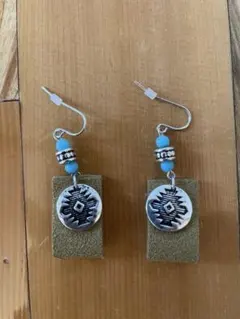 エスニック ターコイズ ピアスセット