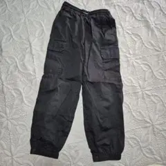 値下げ　黒 カーゴパンツ ゴムウエスト 100cm~