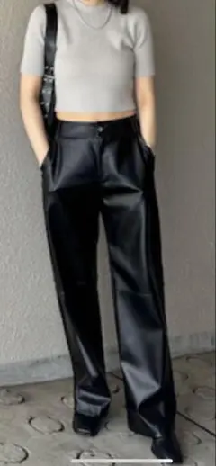 MURUA スイッチフェイクレザーパンツ