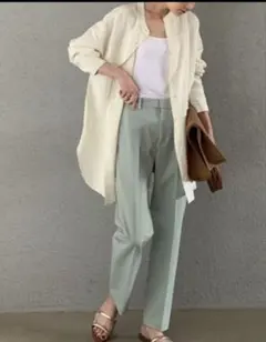 UNIQLO リネンスタンドカラーシャツのサムネイル