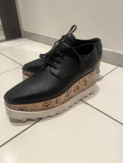 極美品 ステラマッカートニー エリス プラットフォーム 黒 37.5 厚底