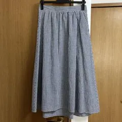 マックレガー　ギンガムチェックのロングスカート　サイズL