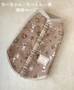 【ちーちゃん♡ちーくん☆様専用ページ】ハンドメイド　犬服