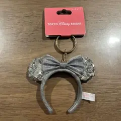 東京ディズニーリゾート ミニーマウスキーホルダー　シルバー