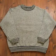 L.L.Bean ノルウェー製バーズアイニットセーター ホワイト