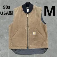 90s USA製 Carhartt カーハート ダック ベスト 腰ゴム 星タグのサムネイル