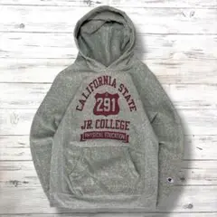 Champion チャンピオン パーカー デカロゴ グレー M 1346
