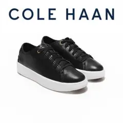 美品 コールハーン フラットフォーム レースアップ レザー スニーカー 厚底