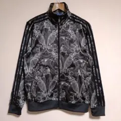 美品]NIKE ナイキ NSW フローラル柄 ジャージ ジャケット ブラック黒